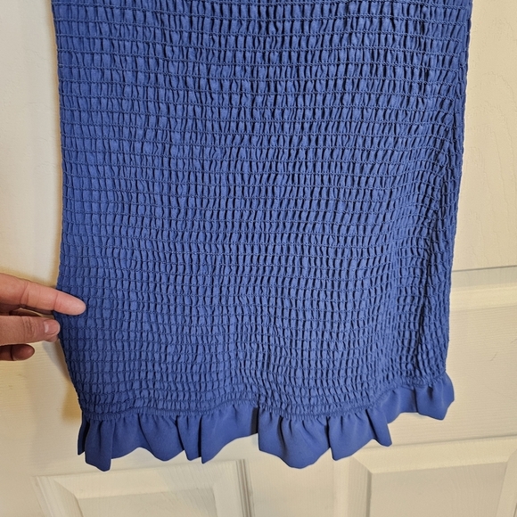 Storia Ribbed Mini Ruffle Mini Spaghetti Strap Dress - Picture 6 of 7